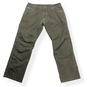 Kuhl Revolvr Vintage Patina Dye Olive Green Pants Hiking Outdoor Mens Size 38x32